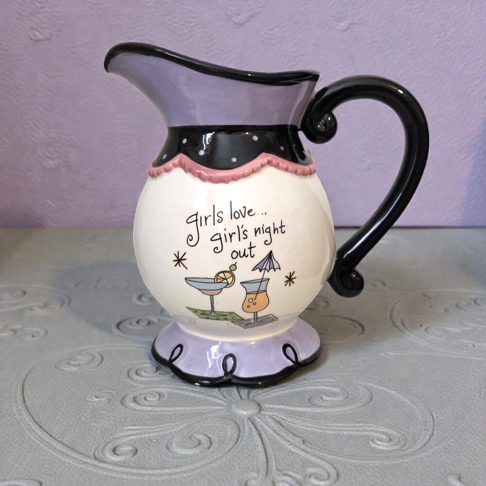 Certified International "Girls Love...Girls Night Out" Ceramic Pitcher